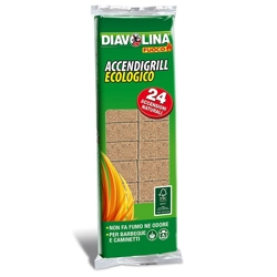 vendita online Diavolina accendifuoco ecologica 24 pezzi Accessori e ricambi per barbecue Diavolina